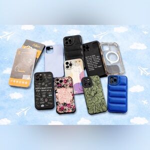 Assorted Phone Cases for iPhone 12 Pro/ Screen Protectors